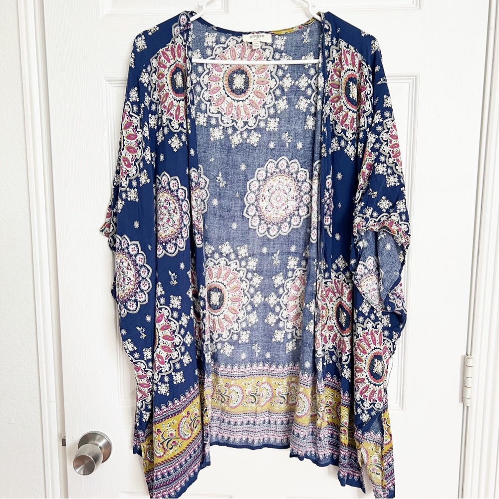 Umgee | Boho Floral Kimono Cardigan Small Medium